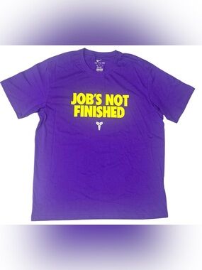 Nike Kobe Bryant Job’s Not Finished Purple Dri-FIT T-Shirt Men’s XL